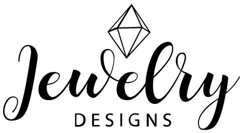 Jewelry Designs logo with a geometric diamond icon above the word “Jewelry” in script lettering and “DESIGNS” below in spaced uppercase text.