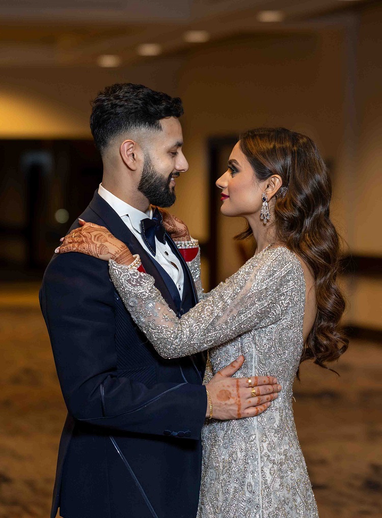 Couple posing for a romantic pre-wedding photoshoot by The Glorious Memories, a wedding and portrait studio based in New Hyde Park, New York
